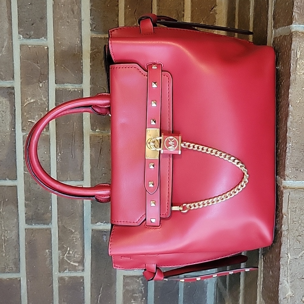 Michael Kors Red Leather Handbag
